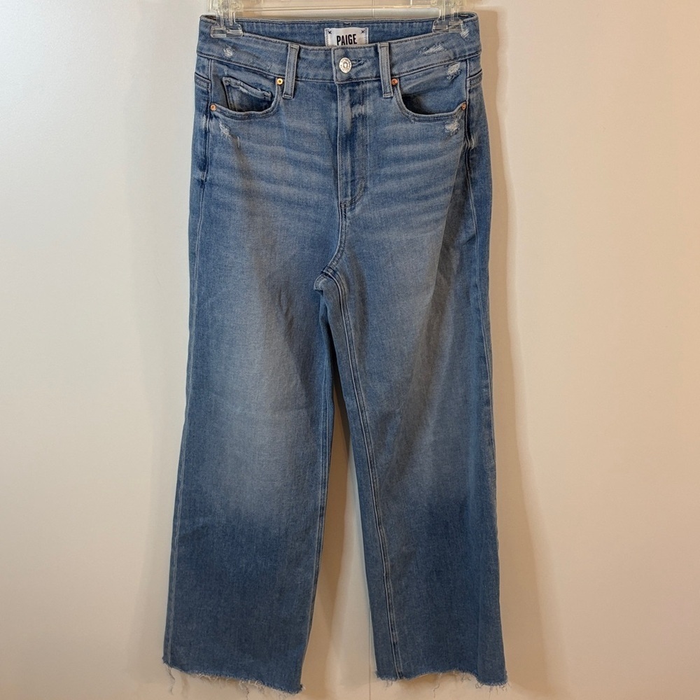 PAIGE Women's Anessa Light Blue Wide Leg Jeans | 26